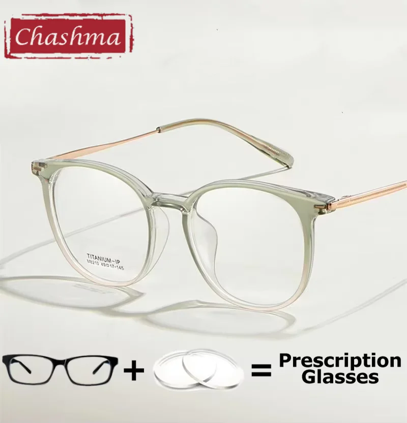 

Женские очки TR90, линзы по рецепту, модные круглые оптические очки для чтения с рецептами, очки с темными линзами в стиле ретро