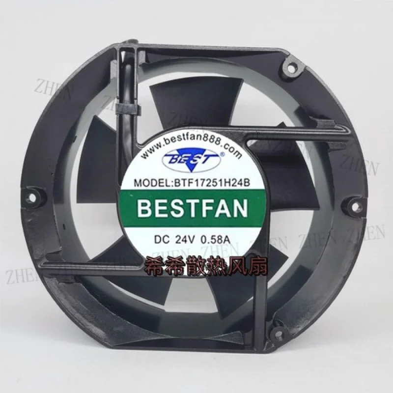 

Y 1 шт. Вентилятор для BESTFAN BTF17251H24B DC24V 0,58A 71251 17 см 2-проводной вентилятор с алюминиевой рамой