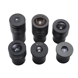 Biyolojik Mikroskop Mercek Okul Bilim Eğitim Optik Mikroskop Cam Lens WF5X WF10X WF15X WF16X WF20X WF25X