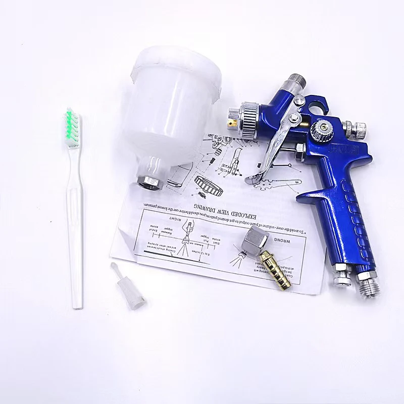Mini Hvlp Spary Gun Pintura Aerógrafo Gravidade Alimentação Escova de ar para a Parede Pintura do Carro Bolo do Prego Decorar Pintura Pulverização 0.8 mm 1.0 mm