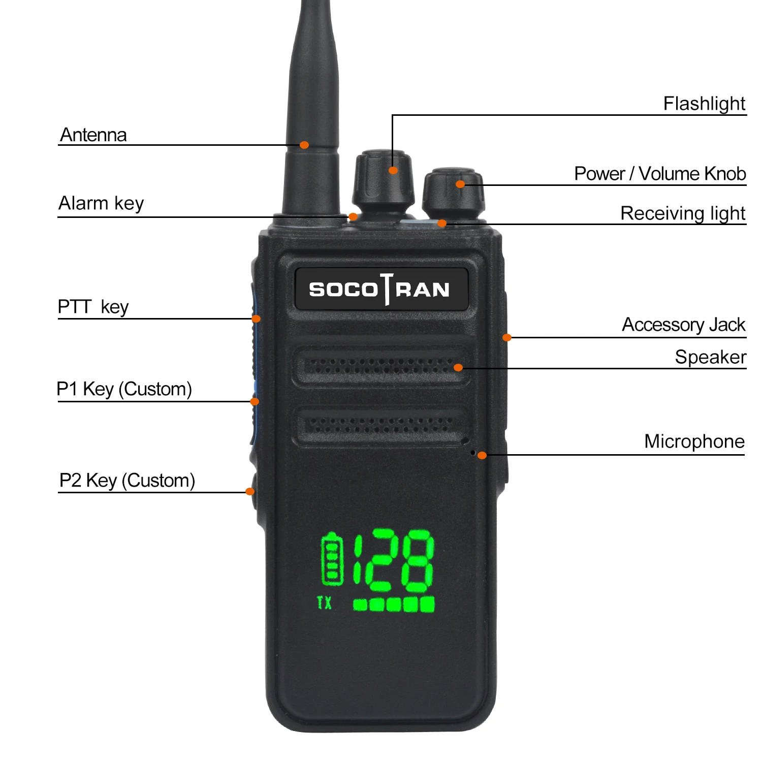 Handheld Two Way Radio Noise Reduction UHF 400-480MHz 199 channels Walkie Talkie portable Transceiver Noise Reduction