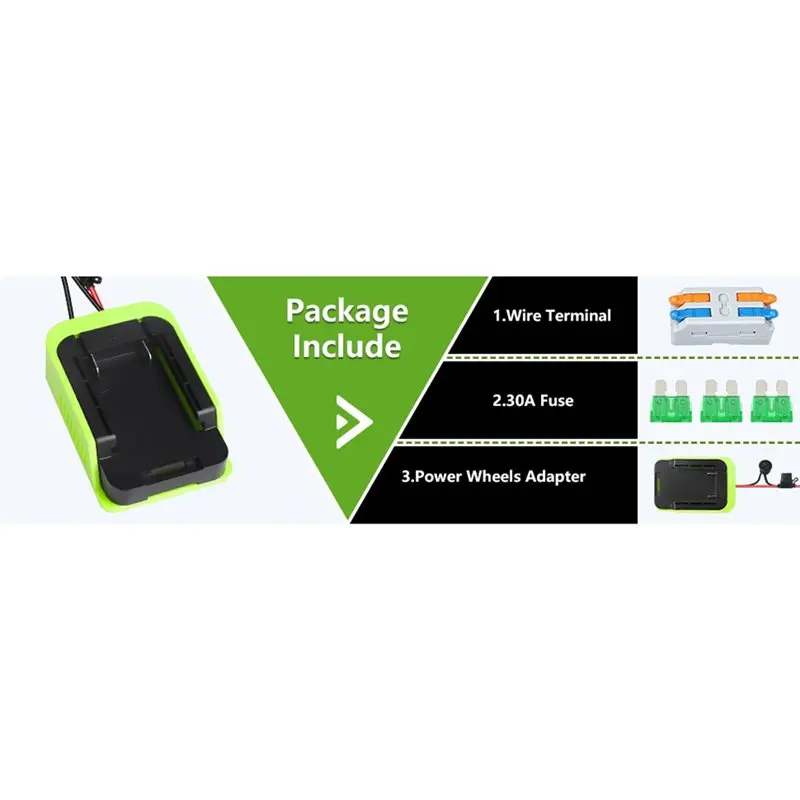 T31C-For Greenworks 40V Lithium Battery Power Wheel Adapter Battery Adapter 29472 29252 29252 With Fuse& Wire Terminal