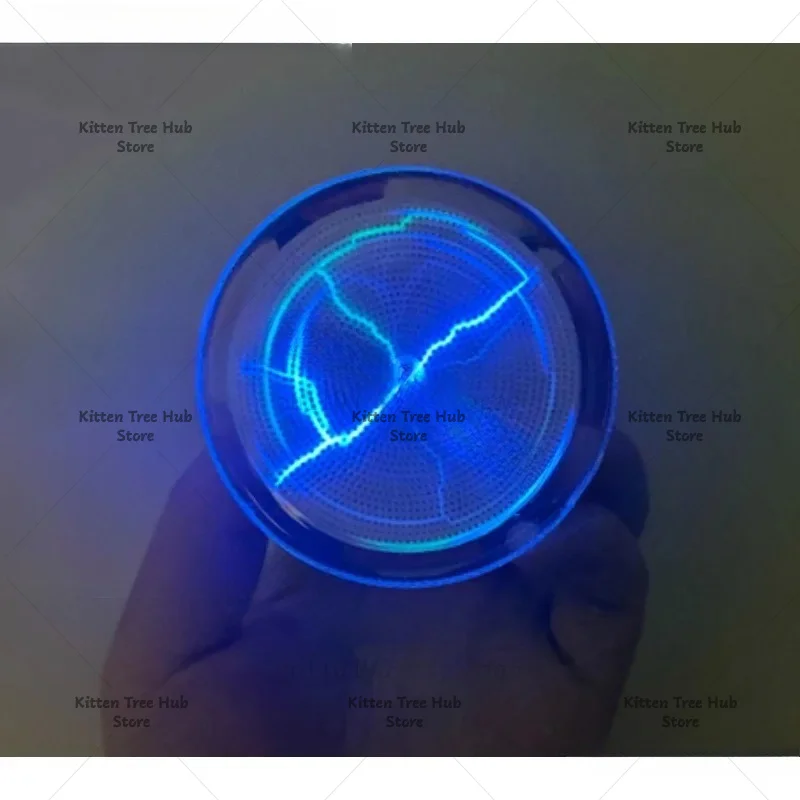 2.5 Inch Plasma Lightning Disk Battery Powered Sound Activated Ion Lamp Night Running Accessory Glow Decor