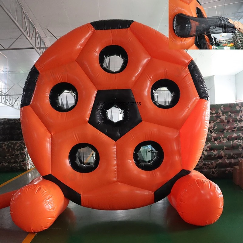 

Premium customizable 2m inflatable football dart board with football goal and target hole, exciting outdoor sports game