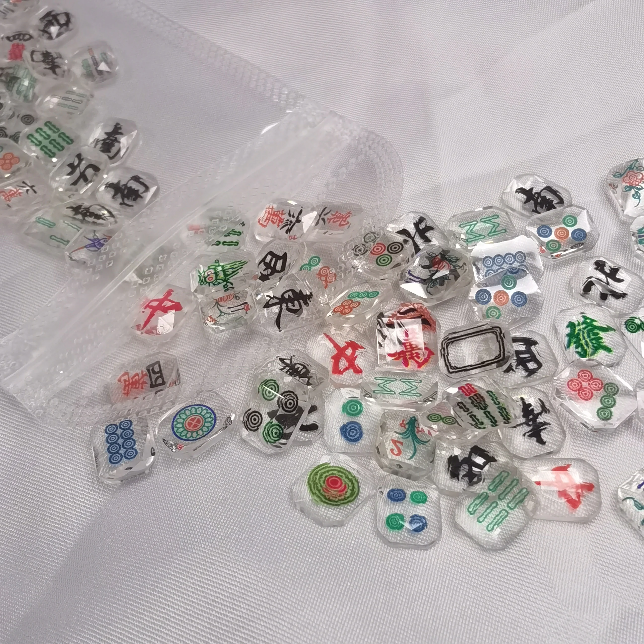 20pcs/bag Mahjong Nail Decoration Charms Chinese Mahjong Tile Parts for Acrylic Nail DIY Manicure Accessories Y2K Design