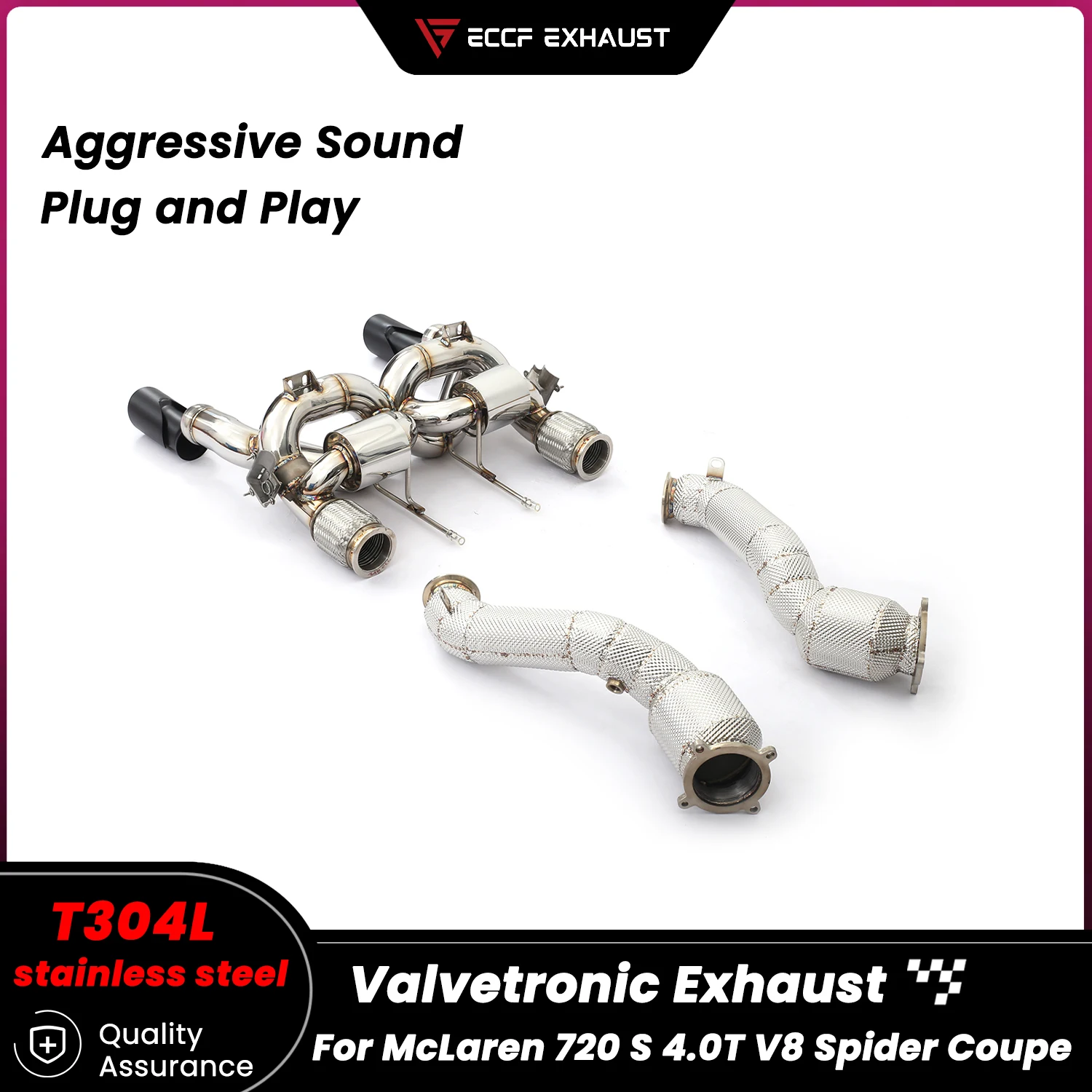 

Спортивная выхлопная система OEM с клапанами для McLaren 720 S 4.0T V8 Spider Coupe: агрессивный звук, простая установка