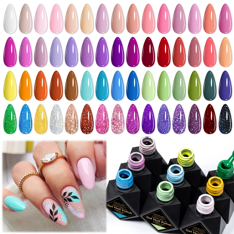8 stücke Gel Nagellack Set Rosa Rot Funkelnden Glitter Semi Permanent Soak Off UV Gel Lack Nail art Dekoration Nagel liefert DIY