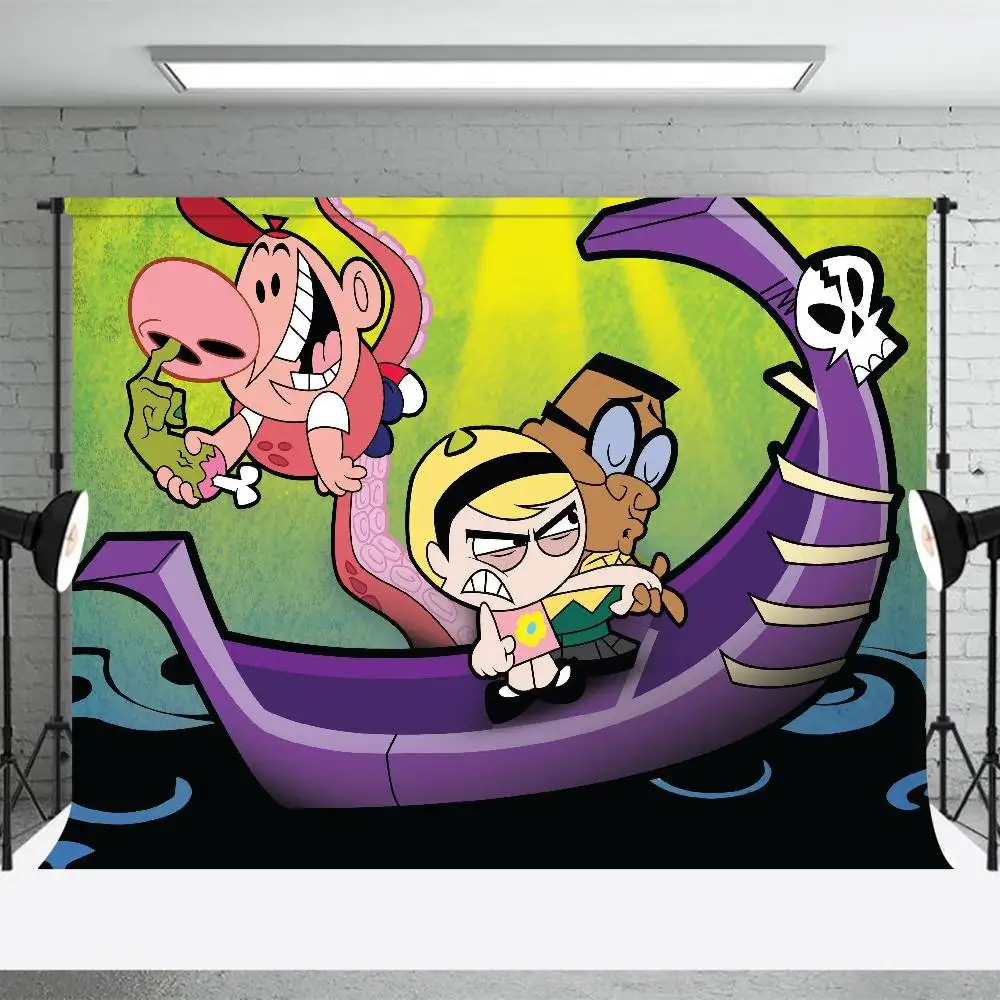 As aventuras billy e mandy decoração fundo tapeçaria fotografia pano de fundo equipamento estúdio decoração para casa acessórios