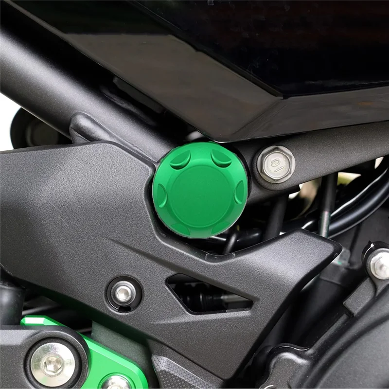 For Kawasaki NINJA400 NINJA500 Ninja 400 Z400 Z500 Motorcycle Frame Hole Cover Body Frame Insert Decorative Cap Kit Green