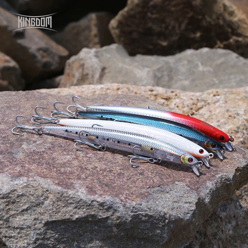 Kingdom Floating Minnow Fishing Lure 120mm 14.5g 143mm 19g Saltwater Hard Bait Fishing Tackle Artificial Wobbler Swimbaits
