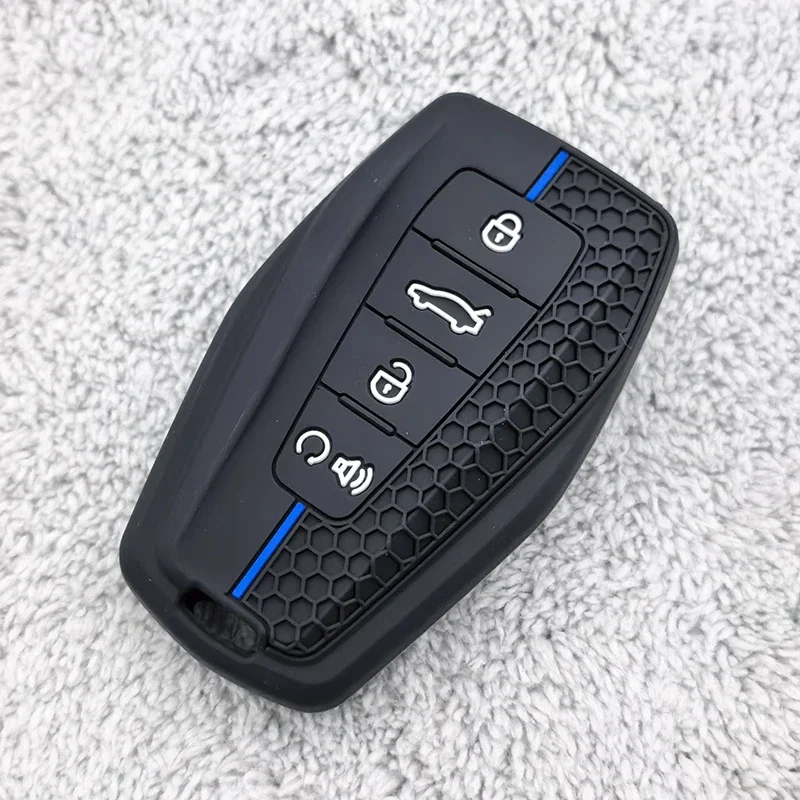 Exquisite Silicone Car Remote Key Case Cover for Geely Coolray X6 Emgrand Global Hawk GX7 Shell Holder Keychain Accessories FOB