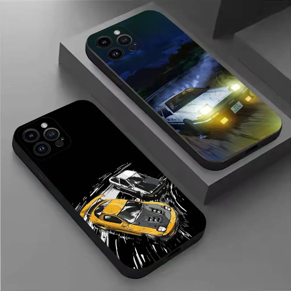 

Anime I-Initials D Phone Case For iPhone 17,16,15,14,13,12,11 Plus,Pro Max,XS,X,XR,SE,Mini,8,7,Soft Silicone Black Cover