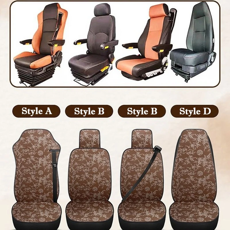 Leather Large Lorry Bus Truck Seat Cover Heavy-duty Cushion for SITRAK SCANIA Volvo Benz Renault DAF IVECO ISUZU TATRA Peterbilt
