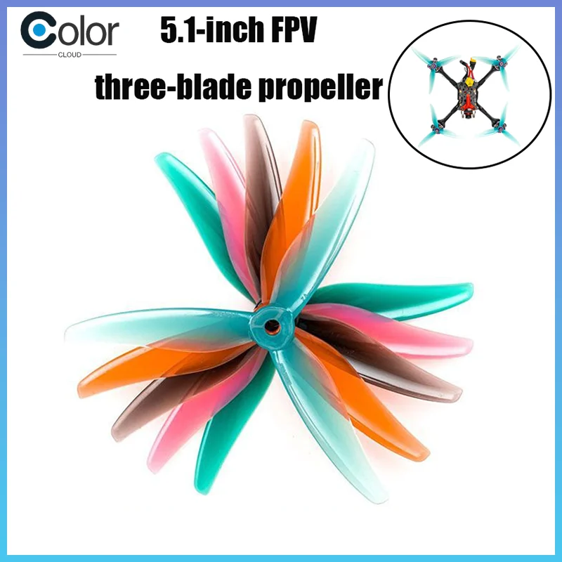 4 stücke/2 paar Gemfan 51466 5 zoll 3 Klinge/Tri-Blade Pc Fpv Propeller Props Cw ccw Für Rc Fpv Freestyle M5 Loch Drohnen Diy Teile
