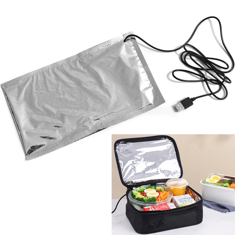 

Electric USB Heated Plate For Bento Lunch Box Thermal Heating Gasket School Office Car Outdoor Food Warmer Container Heater