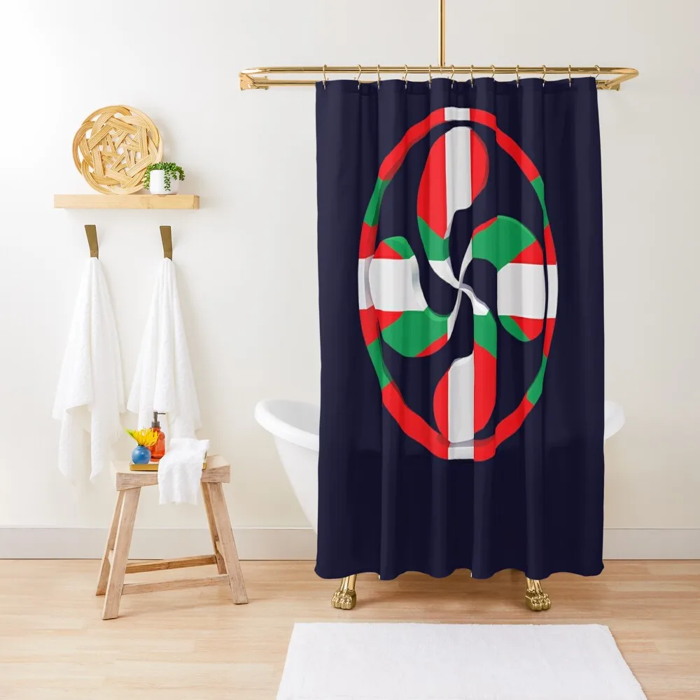 

Lauburu Basque Country Cross Ikurrina Euskal Herria Eu Spain Shower Curtain Shower For Bathrooms Shower Bathroom Curtain
