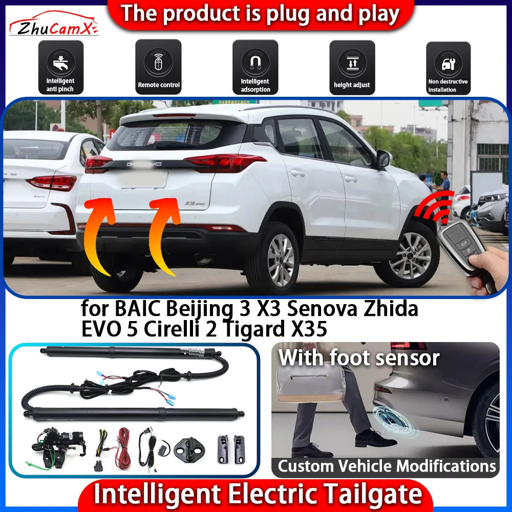 

Smart Powered Tailgate System for BAIC Beijing 3 X3 Senova Zhida EVO 5 Cirelli 2 Tigard X35 Automatic Intelligent Trunk Lift Kit