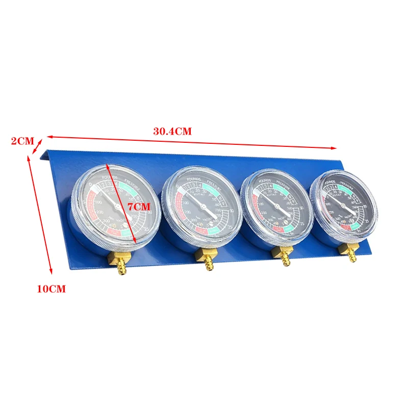 4Pcs Motorcycle Carburetor Vacuum Gauge Balancer Synchronizer Tool W/Hose Kit For Honda/Yamaha/Suzuki/Harley