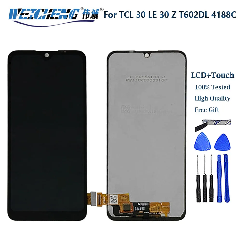 

ЖК-дисплей 6,1 "для TCL 30 LE 30 Z T602DL 4188C, сенсорный дигитайзер в сборе, запасные части для телефона TCL 30Z 30 LE, ЖК-дисплей, оригинал