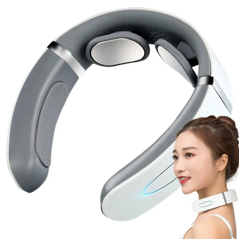 electric neck massager with Heat, Heating Cervical Neck Massager  Neck Warmer Ergonomic Neck Relaxer with 9 Gears And 6 Modes