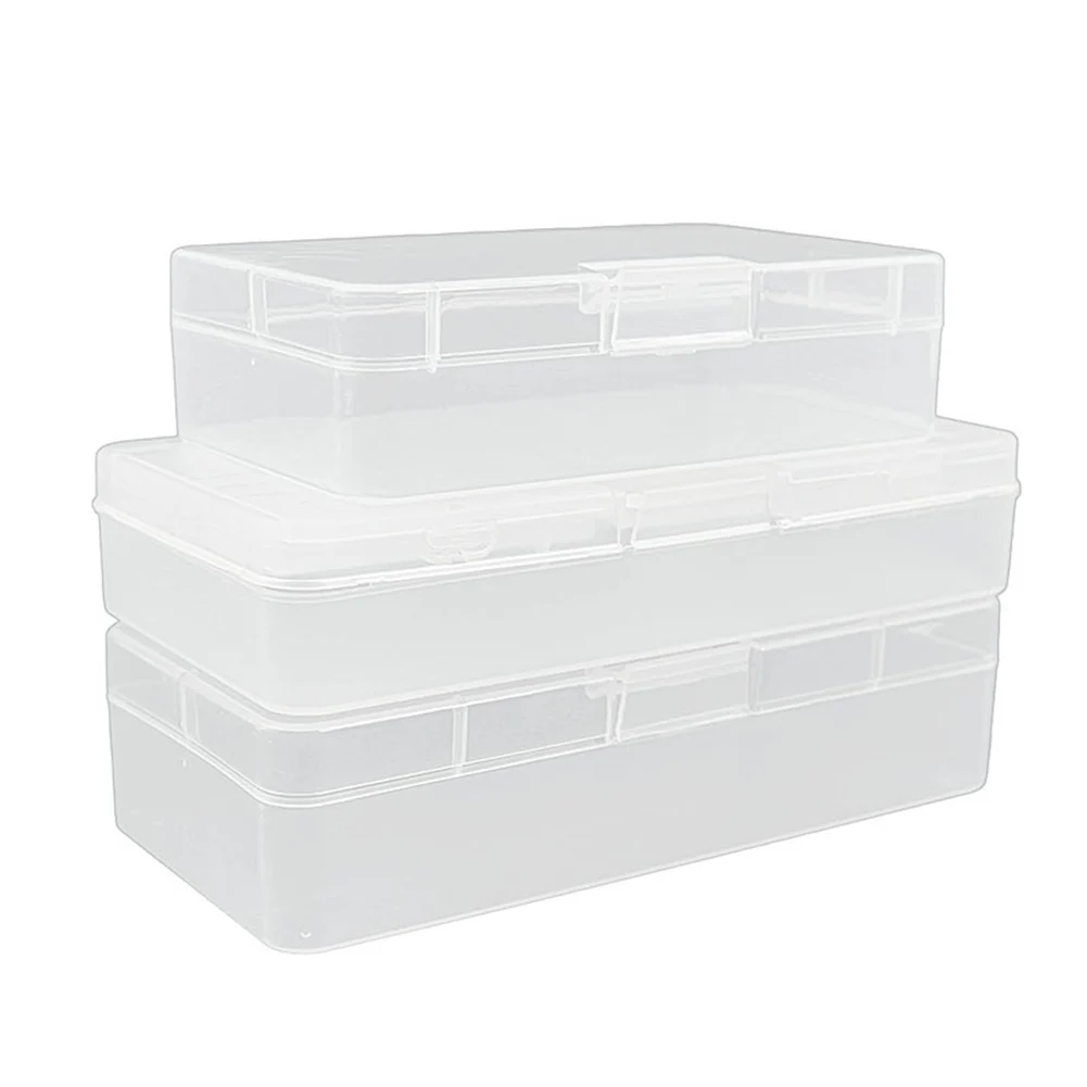 1pc Screw Holder Case Transparent Rectangle PVC Storage Box Jewelry Nail Art Organizer Container Equipment Tools Protecter Cases