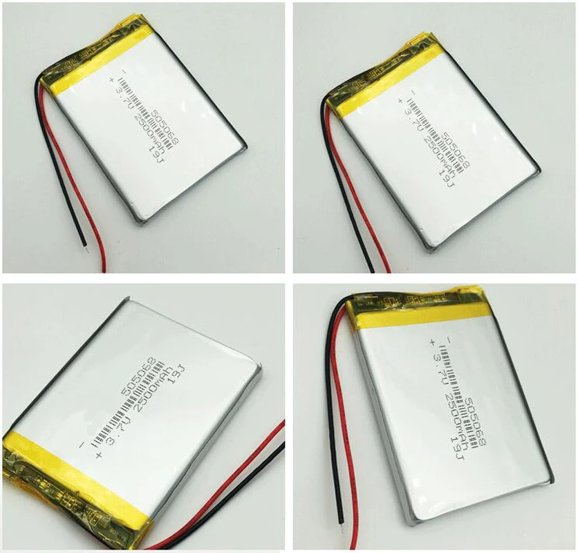 

4PCS 505068 2500mah 3.7V Lithium Polymer Battery For GPS POS Notebook E-book Tablet PC MID PDA Rechargeable Li-polymer Batteries