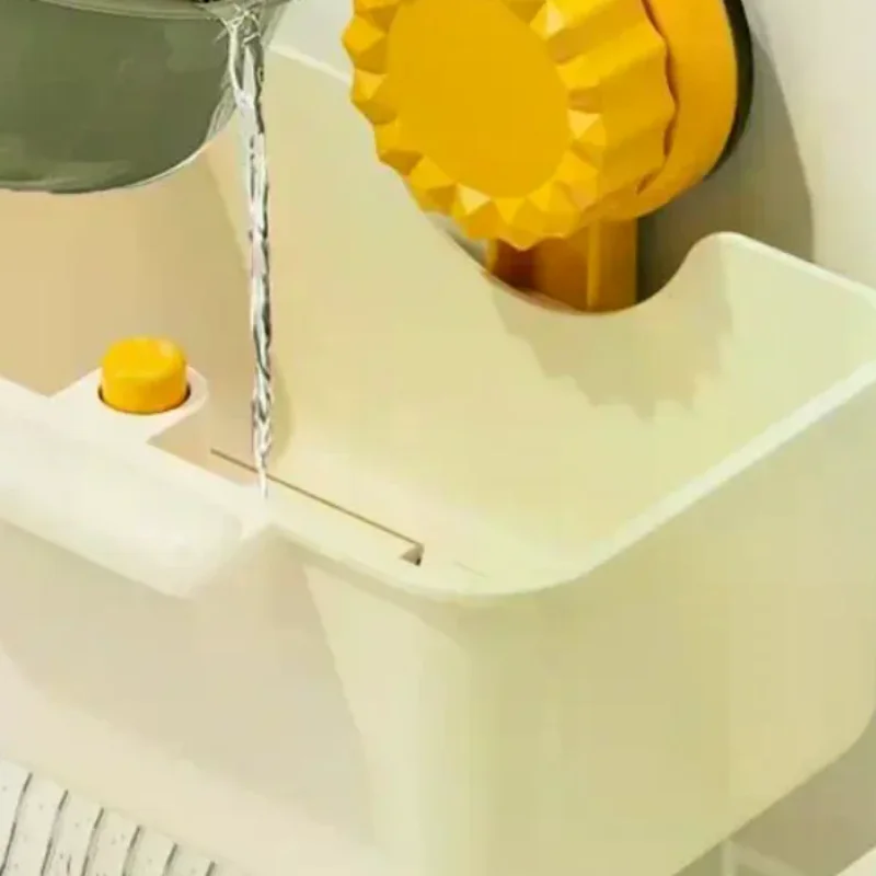 

Sink Drain Strainer Basket Sink Washing Basin Anti Leak Filter Basin Suction Cup Rack One Click Press Type Grid Drain Storage