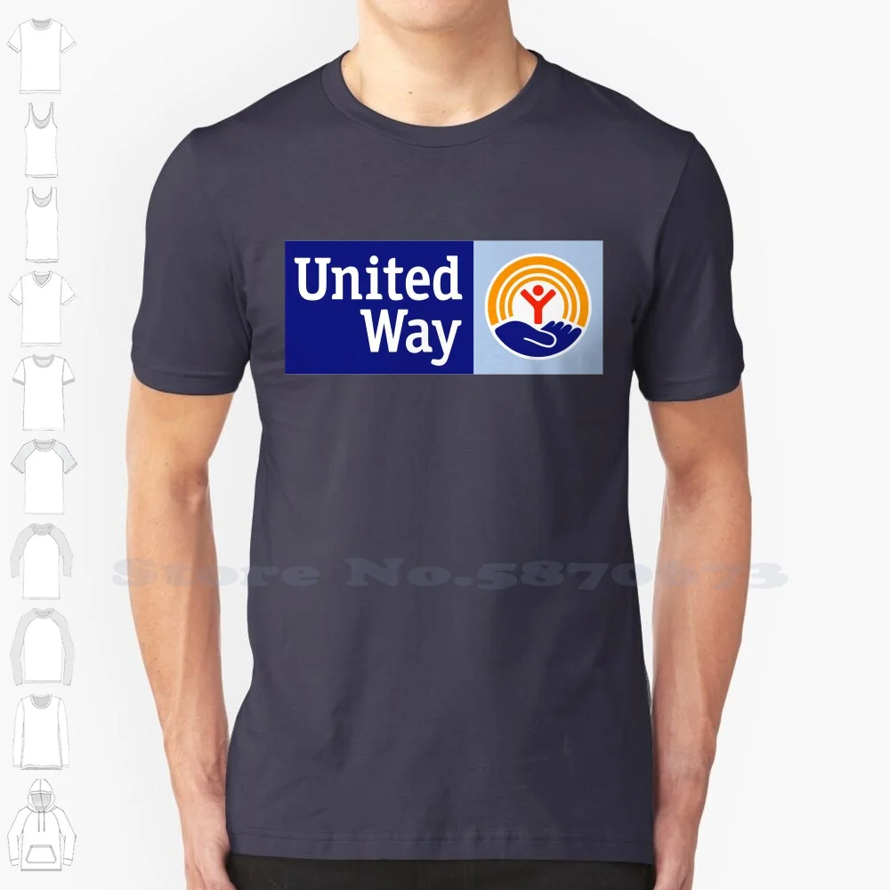 Camisetas con logotipo de marca de United Way, camisa 100% de algodón de alta calidad, a la moda, nueva camiseta gráfica