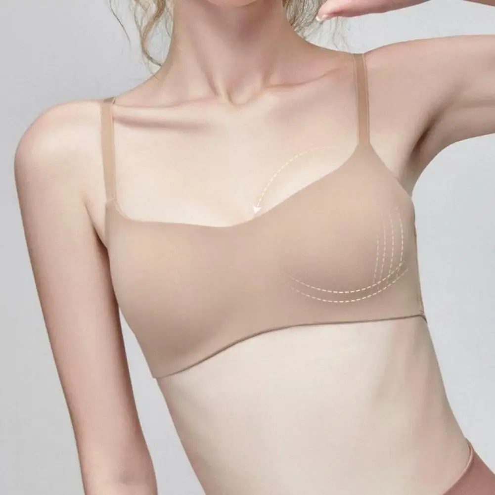 

Women Bra Seamless Push Up Elastic Soft Breathable Back Closure Lady Daily Bra Underwear Girls Students Breathable Thin Bras