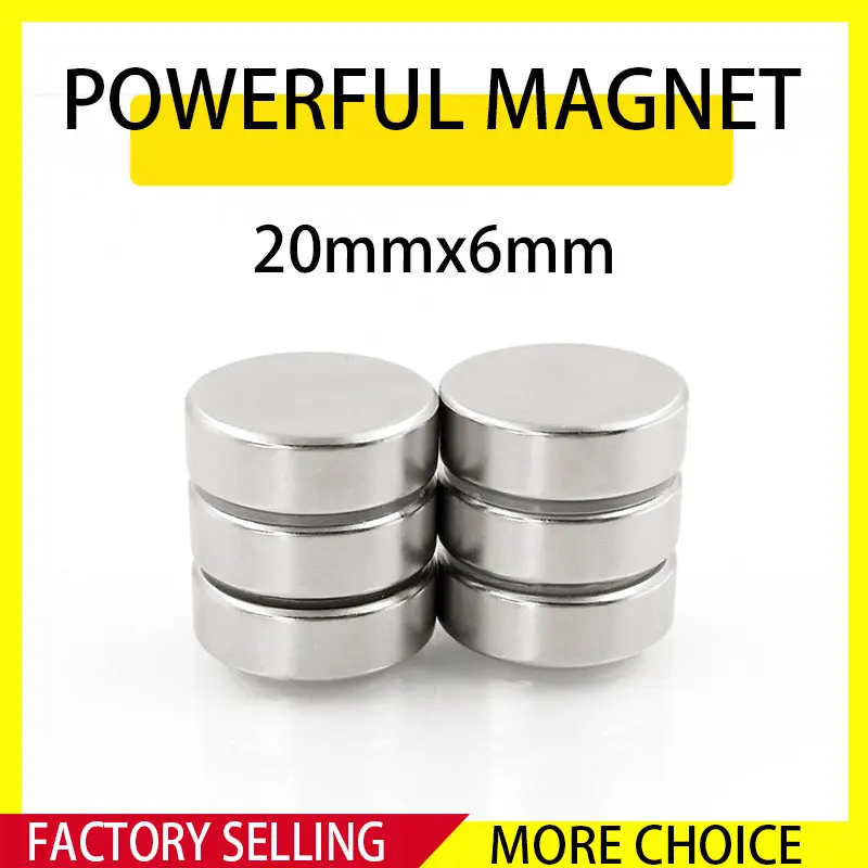 

2-30PCS 20x6mm Strong Circular Magnets 20mm X 6mm N35 Neodymium Magnet Strong Round Dia 20*6mm Permanent NdFeB Magnets Disc