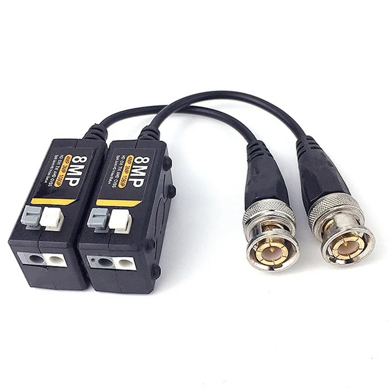 

ABAH-20 пары HD BNC видеобалун 8MP 1080P 720P трансиверы UTP Cat5 HD CVI TVI AHD для камеры
