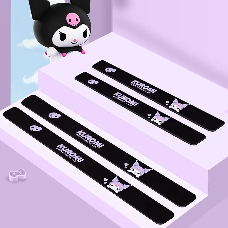 Kuromi Car Threshold Anti-stepping Strip Protective Sticker Scratch-proof Strip Cute Anime Sanrio Decorative Products Universal