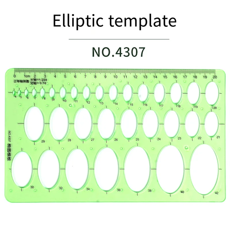 ALIM-4Pcs Circle Template For Drawing Drafting Tool Geometric Round Circle And Oval Stencil Formwork Ruler Measuring Tool