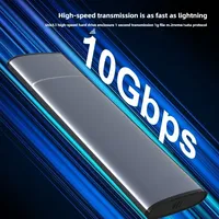 M.2 SATA NVMe Enclosure 10Gbps External SSD Case Dual Protocol NVMe SATA SSD Enclosure Adapter Type C USB 3.1 Hard Drive Cover