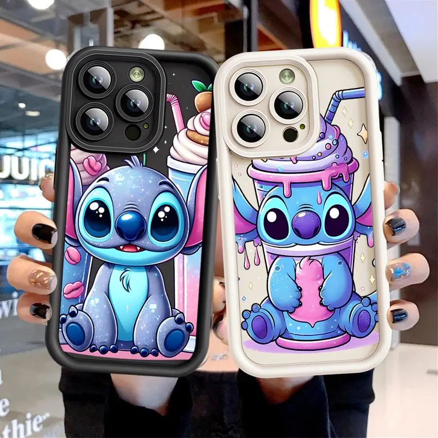 Capa de Telefone Stitch dos desenhos animados para Xiaomi, Capa Bonito para Redmi 12, 12C, 13C, 5G, 13, 4G, A1, A2 Plus, A3, Poco X3 NFC, X3 Pro, c50, C51, C61