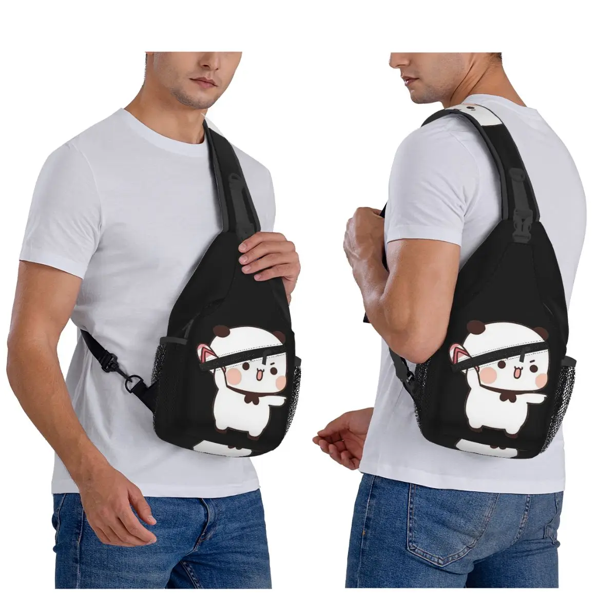 

Cute Bubu Is Throwing Flip-flops At Dudu Chest Bag Men Sling Crossbody Backpack Chest Bag Traveling Hiking Daypack Shoulder Bag