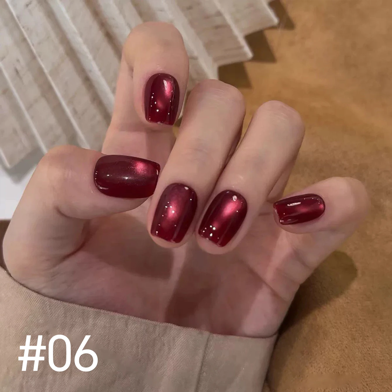 MIANEL 10 مللي 1-10 قطعة عيد الميلاد براون الأظافر السوداء الأظافر تبييض مانشا هوا غرامة مسحوق الزجاج حبة القط العين هلام طلاء الأظافر