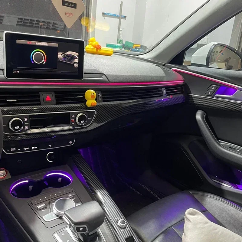 32 Colors Interior Atmosphere Light Ambient Light Suitable for Audi A4 B9 A5 2017 2018 2019 2020 2021 Ambient Light