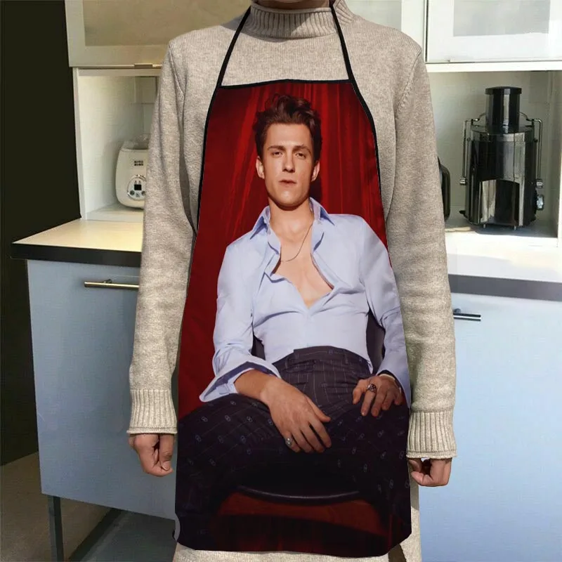 Tom Holland Aprons Home Coffee Shop Cleaning Aprons Anti-Dirty Kitchen Accessories For Men Women 50x75cm,68x95cm Funy Gift 0104