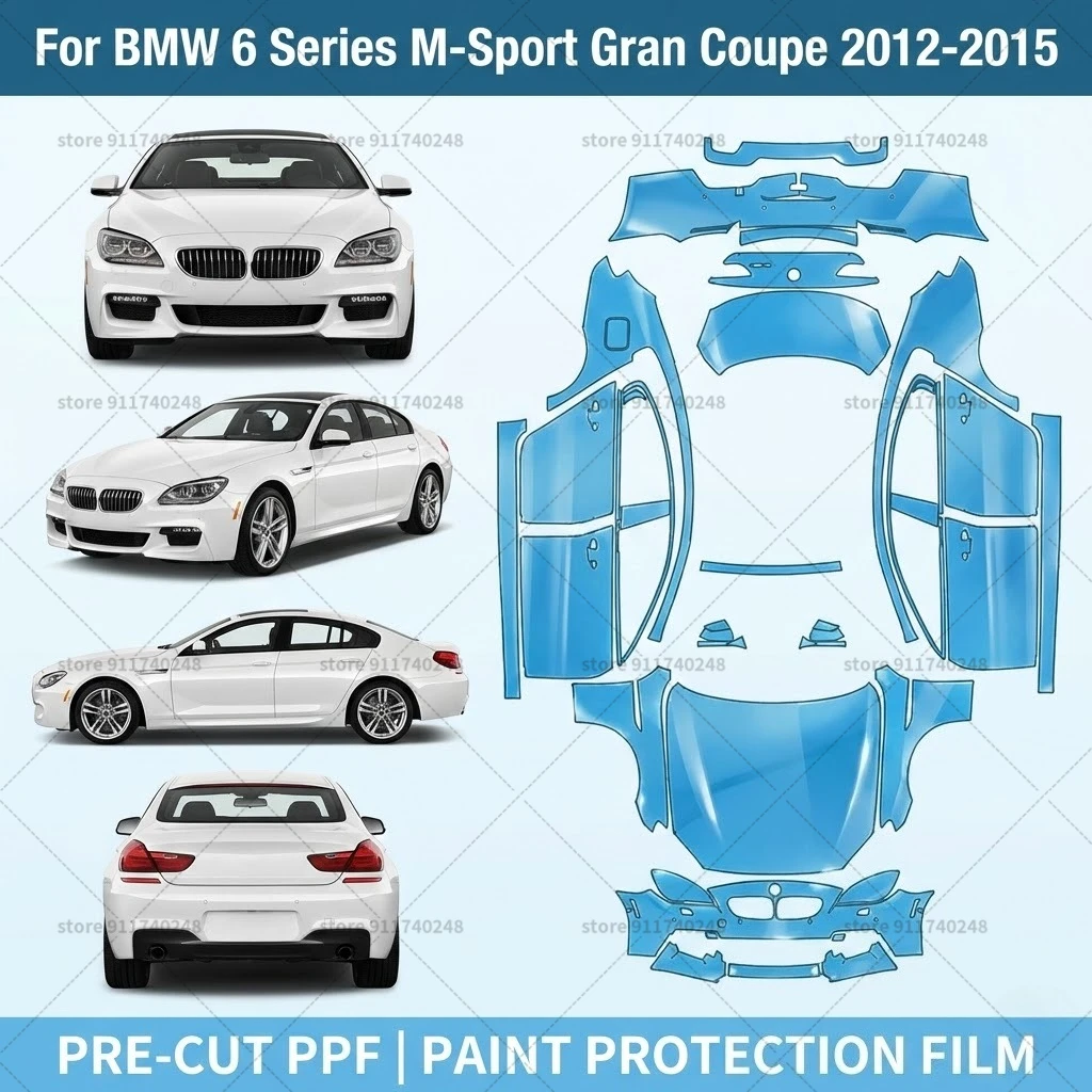 

For BMW 6 Series M-Sport Gran Coupe 2012-2015 Pre-Cut Paint Protection Film PPF Transparent Car Film Automotive PPF Full Vehicle