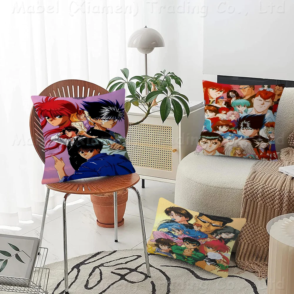 

Anime YuYu Hakusho Cushion Cover 30x50 Polyester Sofa Cushions Decorative Throw Pillows Home Decoration Pillowcover