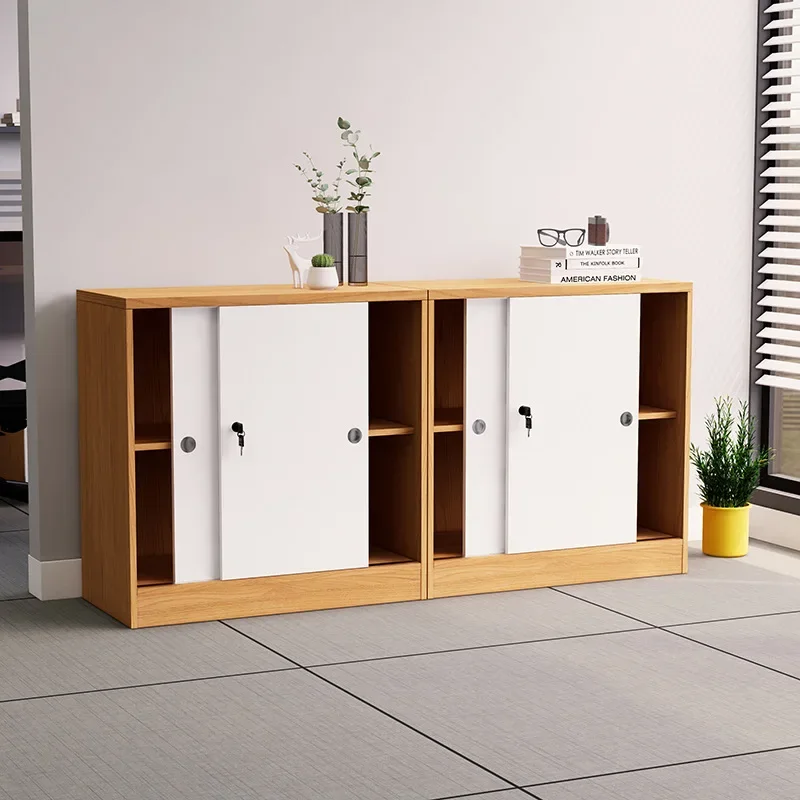 File Cabinet with Acting Door Office Storage 2 Door Locking Lateral Filing Cabinets, Printer Stand with Open Storage Shelves