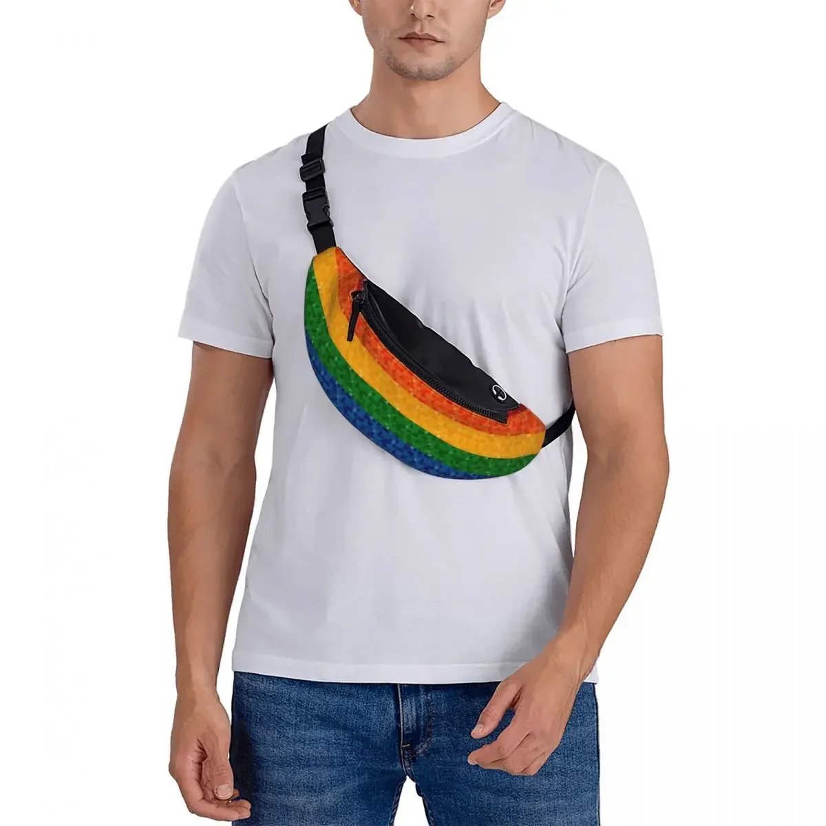 أكياس الخصر المطبوعة بكسل قوس قزح LGBTQ فخر الرجال النساء حزمة مراوح الموضة