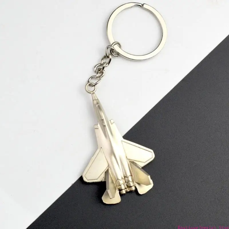 E1PE Aviation Themed Alloy Keychain Based on J-35A Fighter Jet for Daily Styling