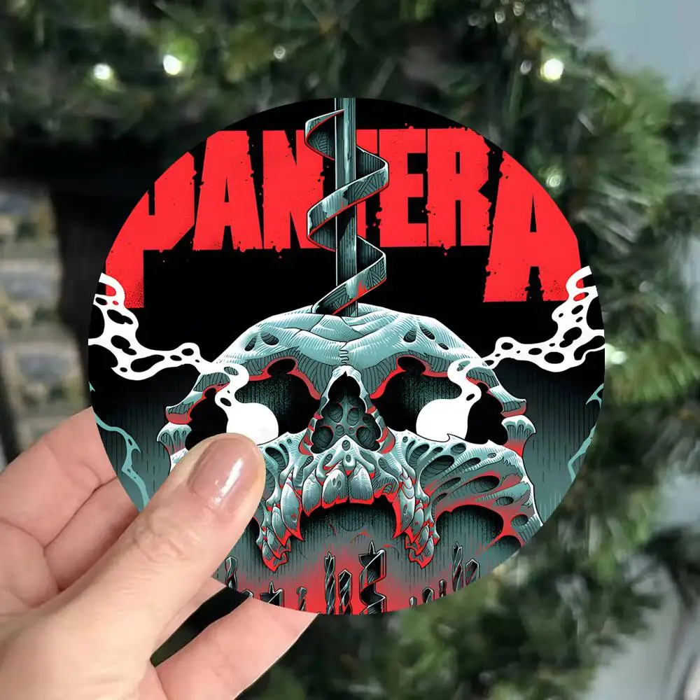 Rock P-PanteraS Band Dark Heavy Metal  Coaster Wooden Drink Tray Suitable for Restaurants and Coffee Shops Easy To
