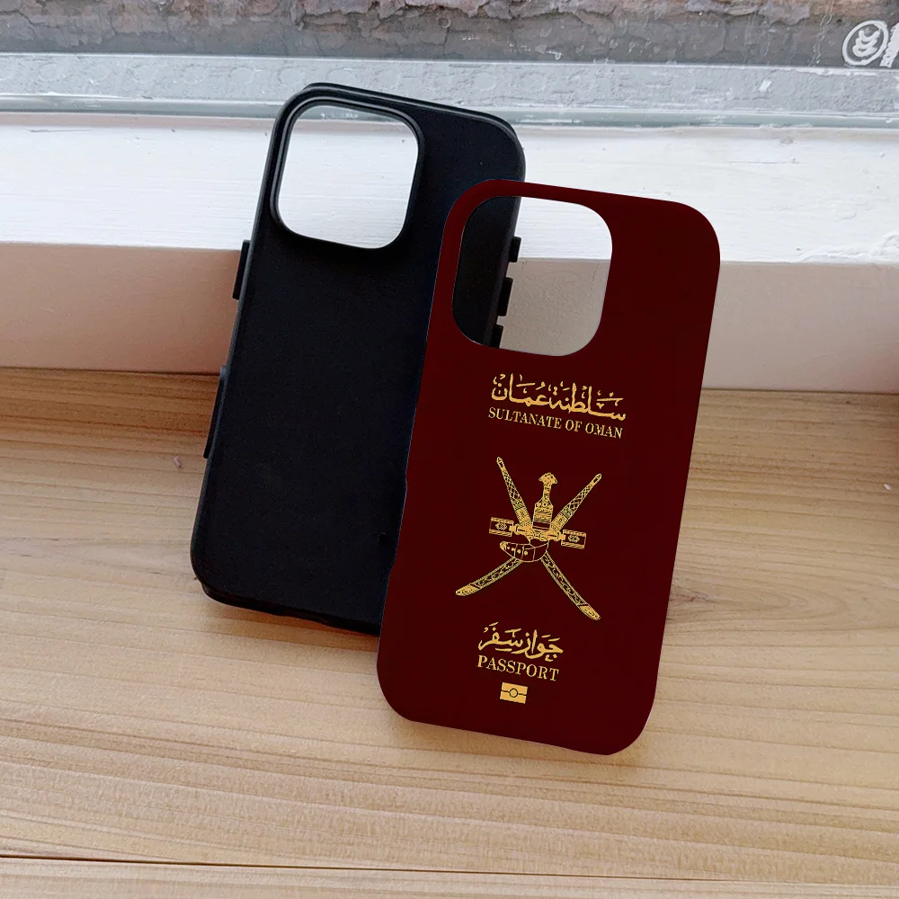 Phone Case for Samsung Galaxy S20 S23 S24 S25 FE Plus Ultra 4G 5G Luxury Double-layer Back Cover Oman Passport