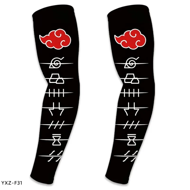 New NARUTO Uzumaki Naruto Uchiha Sasuke Hatake Kakashi Cartoon Creative Secondary Animation Peripheral Ice Silk Sunscreen Sleeve