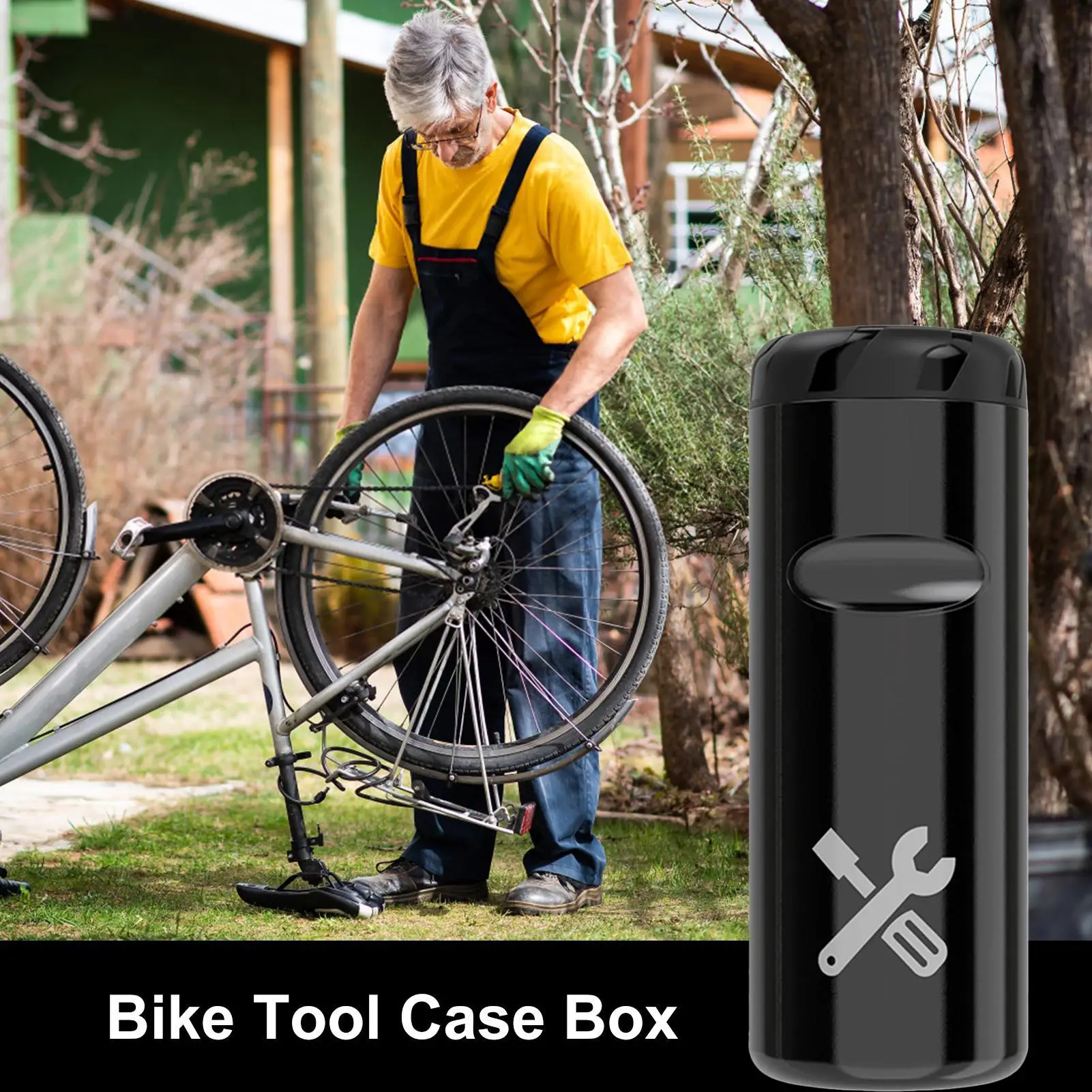 

Waterproof Bike Tool Storage Bottle Case, Cycling Container for Screws Wrenches, Space Saving Road Mountain Trail Riding Gear