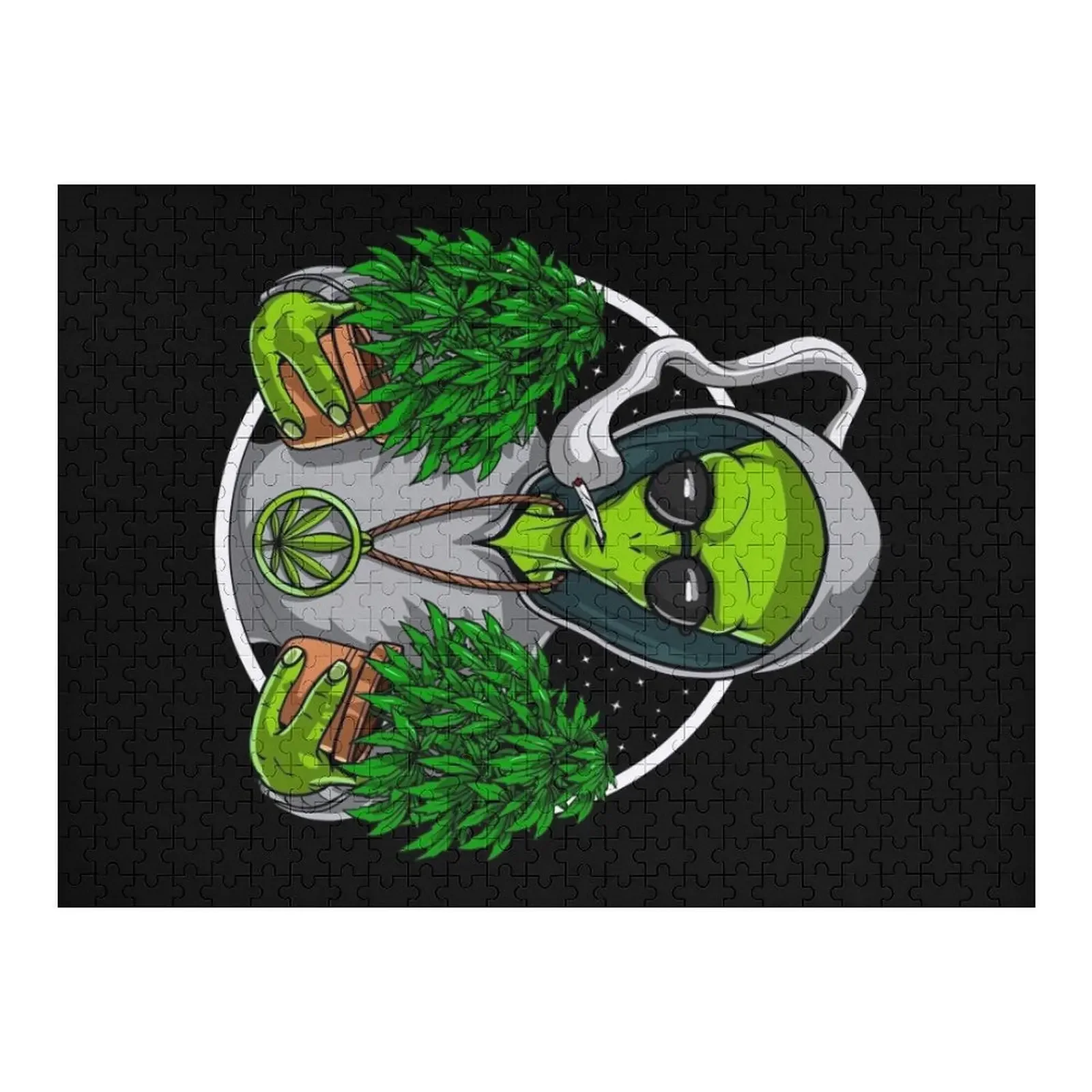 

Alien Weed Stoner Jigsaw Puzzle Adult Wooden Personalized Baby Toy Jigsaw Pieces Adults Puzzle