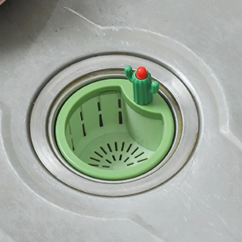 

Simple PP Cactus Filter Fine Mesh Cartoon Sink Strainer Waste Collector Anti-clogging Sink Stopper Waste